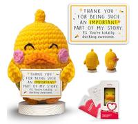 Gossby Inspirational Gift for Women - Handmade Positive Duck Crochet - Thank You for Being an Important Part - Christmas, Birthday, Appreciation Thank You Gift Coworker, Sister, Friend, Teacher