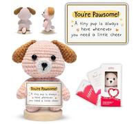 Gossby Inspirational Gift for Women, Men - Positive Dog Crochet - YOU'RE PAWSOME - Christmas, Birthday, Emotional Support, Positive Energy, Dog Lover Gift for Friend, Coworker, Teacher, Mom