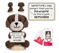 Gossby Positive Dog Crochet - You Forget You're Pawsome - Inspirational Gift for Women, Men - Christmas, Birthday, Emotional Support, Positive Dog Lover Gift for Friend, Coworker, Teacher, Mom