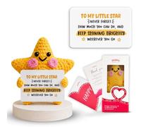Gossby Star Crochet - to My Little Star, Never Forget How Much You Can Do - Inspirational Gift for Women - Christmas, Birthday, Emotional Positive Gift for Coworker, Sister, Friend, Teacher