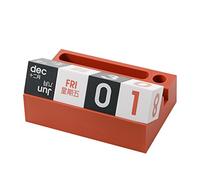 Gossip Boy Plastic Table Cubes Block Calendar Creative Desk Decoration Stand Calendar with Phone & Pen Holder for Office, Home, Living Room, Bedroom (Red)