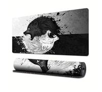 Gossip，Craft，Gaming Mouse Pad XL(11.81 * 31.49 inch)，Extended Large Mouse Mat Ink wash Painting Desk Pad, Stitched Edges,Non-Slip Rubber Base，Keyboard Pad(80cm * 30cm) (9, 31.5" x 11.8")