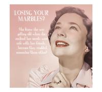 Gossip Girl Birthday Card for Her, Female Birthday Card Losing your Marbles!, Funny Birthday Card for her