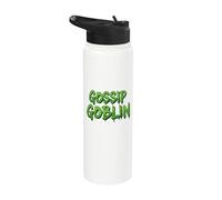 Gossip Goblin Funny Sarcastic Teenager Gossiping Tea Spill Stainless Steel Insulated Water Bottle