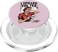 Gossip I Spilled The Tea Retro Funny Girl Talk PopSockets PopGrip for MagSafe