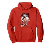 Gossip I Spilled The Tea Retro Funny Girl Talk Pullover Hoodie