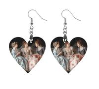 Gossip Women Artistic Wooden Earrings Pendant Vintage Earring Hooks Trendy Vacation Dangle Boho Eardrop Star