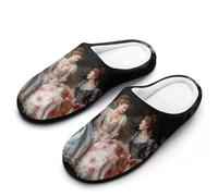 Gossip Women Men's Cotton Slippers Soft Comfy Slip Indoor Outdoor Casual House Shoes for Winter 11-12（44-45）