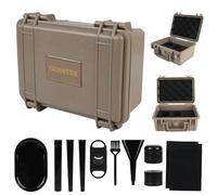 Gosstek Smell Proof Safe Locking Dry Box with 10 PCS Accessories, Durable Airtight ABS Weatherproof Hard Case - Heavy Duty Organization Container for Travel & Home, Great Gift Choice. Khaki