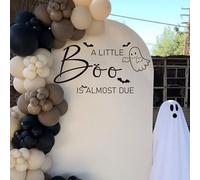Gostman A Little Boo is Almost Due Decal - Halloween Balloon Arch Decal for Baby Shower,A Little Boo is Almost Due Party Decoration,Spooky Baby Gender Reveal Party Decor (Boo Decal)