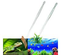 Gostur 2pcs 18.9 inch Aquarium Tweezers with Hanger, 2025 New Extra Long Feeding Tongs, Stainless Steel Large Aquascape Tools for Fish Tank, Terrarium，Aquascaping, Reptile Snake (Curved & Straight)
