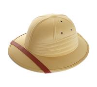GOSTYLES Adults Explorer Safari Pith Helmet, Mens Womens Jungle Adventurer Sun Hat Fancy Dress Costume Accessory Ideal for Hunter, Explorer, Travel & Party In Pack of 1