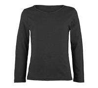 Gostyles® Kids Boy Girls Plain Basic Long Sleeve Round Neck T-Shirt Unisex Children Stretch Uniform PE School Tee Top (Charcoal, 11/12 Years)