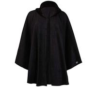 GOSTYLES Ladies Batwing Fleece Poncho Cape with Faux Fur Collar Tie Front Winter Coat, Womens Soft Warm Elegant Oversized Outerwear Wrap Jacket (Black, 16-28)