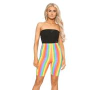 GOSTYLES® Ladies Rainbow Clown Cycling Shorts Circus Carnival Women Fancy Shorts Outfit Accessory (Cycling Shorts, M-L)