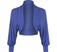 GOSTYLES® Womens Batwing Long Sleeve Shrug Top Lightweight Bolero Cardigan, Ladies Open Front Jacket Casual Summer Cover-Up Tops (Royal Blue, M-L)