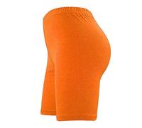 GOSTYLES® Womens Cycling Over-Knee Shorts, Ladies Super Stretch Activewear Walking, Running, Gym, Yoga & Sports Biker Shorts (Orange, 20-22)
