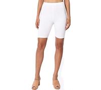 GOSTYLES® Womens Cycling Over-Knee Shorts, Ladies Super Stretch Activewear Walking, Running, Gym, Yoga & Sports Biker Shorts (White, 20-22)