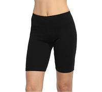 GOSTYLES® Womens Cycling Over-Knee Shorts, Ladies Super Stretch Activewear Walking, Running, Gym, Yoga & Sports Biker Shorts (Black, 16-18)