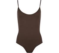 GOSTYLES® Womens Ladies Sleeveless Strappy Cami Bodysuit Leotard Plain Stretch Sexy Tank Top (Brown, 8-10)