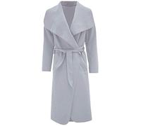 GOSTYLES® Womens Long Waterfall Italian Duster Trench Coats, Ladies Winter Wear Long Sleeve French Belted Oversized Jacket (Grey, One Size)
