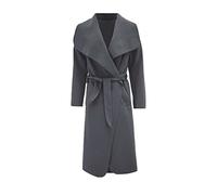 GOSTYLES® Womens Long Waterfall Italian Duster Trench Coats, Ladies Winter Wear Long Sleeve French Belted Oversized Jacket (Charcoal, XXL)