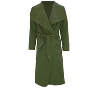 GOSTYLES® Womens Long Waterfall Italian Duster Trench Coats, Ladies Winter Wear Long Sleeve French Belted Oversized Jacket (Khaki, XL)