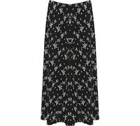 GOSTYLES® Womens Multi-Print Swing Flowy Elasticated Waist Midi Skirt, Ladies Lightweight Stretchy Long Flare Boho Summer Skirt (Floral Black White, XL)