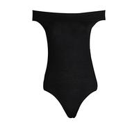 GOSTYLES® Womens Off Shoulder Bodysuit, Ladies Slim Fit Casual Wear Leotard Top (Black, XL)