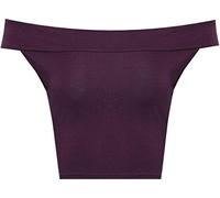 GOSTYLES® Womens Off Shoulder Crop Top, Ladies Plain Short Sleeve Bandeau Blouse Stretch Summer Clubwear Tops (Purple, 8-10)