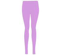 GOSTYLES® Womens Plain Full Length Viscose Leggings, Ladies Soft Stretchy Elastic Waist Tights Comfortable Everyday Dance Pants Trousers (Lilac, 16-18)