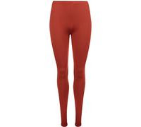 GOSTYLES® Womens Plain Full Length Viscose Leggings, Ladies Soft Stretchy Elastic Waist Tights Comfortable Everyday Dance Pants Trousers (Rust, 16-18)