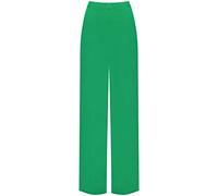 GOSTYLES® Womens Plain & Printed Palazzo Wide Leg Flared Trousers, Ladies High Waist Soft Stretchy Loose Fit Casual Lounge Bottoms Pants (Jade Green, M-L)