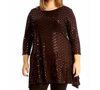 GOSTYLES® Womens Polka Dot Sequin Glitter Tank Top, Ladies Sleeveless Summer Fashion Tops Sparkly Party Blouse (Red, 22-24)