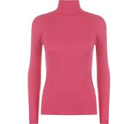 GOSTYLES® Women's Polo Roll Neck Long Sleeve Turtle Neck Jumper - Ladies Plain Mockneck Casual Top (Cerise, 16-18)