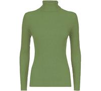 GOSTYLES® Women's Polo Roll Neck Long Sleeve Turtle Neck Jumper - Ladies Plain Mockneck Casual Top (Khaki, 12-14)