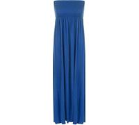 GOSTYLES® Womens Printed Bandeau Strapless Sheering Long Maxi Dress, Ladies Summer Holiday Beach Dresses Casual Boho Style Sundress (Royal Blue, 12-14)