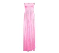 GOSTYLES® Womens Printed Bandeau Strapless Sheering Long Maxi Dress, Ladies Summer Holiday Beach Dresses Casual Boho Style Sundress (Baby Pink, 20-22)