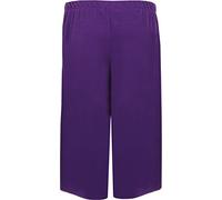GOSTYLES® Womens Wide Leg Culottes Shorts, Ladies Crepe Stretchy Summer Trousers Flattering Loose Fit, Elastic Waist, Lightweight Casual Shorts (Purple, 28-30)