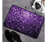 GOSUNA Microfiber Soft Bath Mat 40x60cm,Beautiful Dark Purple Glitter Sparkles,Non-slip Bathroom Mats Machine-washable, Shower Water Absorbent Bath Rug Durable Floor Mats
