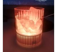 Gosyfeti Himalayan Pink Salt Lamp with Color Changing, Natural Rock Night Light USB Oil Diffuser for Home Decor Zen Aromatherapy Yoga Spa Meditation