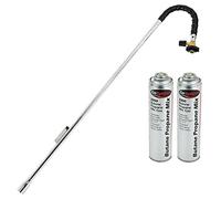 GoSystem Garden Weed Wand Gas Weed Killer Burner Blaster Burning Torch and Gas Canisters Refill for Camping Stove Blowtorch BBQ (2 x Go Can 350g+Weed Wand)