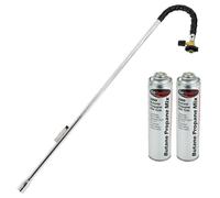 GoSystem Garden Weed Wand Gas Weed Killer Burner Blaster Burning Torch and Gas Canisters Refill for Camping Stove Blowtorch BBQ 2 x Go Can 350gWeed W