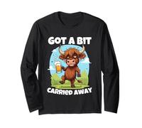 Got a bit carried away Scottish Slang Drunk Highland Cow Long Sleeve T-Shirt