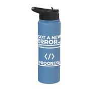 Got A New Error Progress Coding Fun Stainless Steel Insulated Water Bottle
