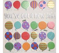 Got a New Job Balloons Greeting Card - Quicksilver Foil Design Made In The UK