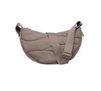GOT BAG Moon Bag | Crescent Moon Handbag | Crossbody with Adjustable Shoulder Strap, Wavy Puffer - Oyster