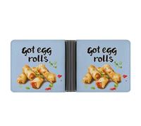 Got Egg Rolls Mens Wallet Printed Card Holder Bifold Wallets Purse Coin Pocket