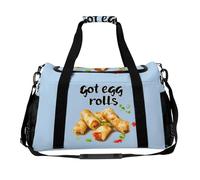 Got Egg Rolls Travel Duffle Bag Print Luggage Overnight Weekend Bags Shoulder Handbag for Women Men