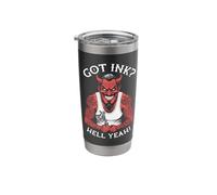 Got Ink Funny Tattoo Devil Hell Yeah Inked Tattooist Stainless Steel Insulated Tumbler